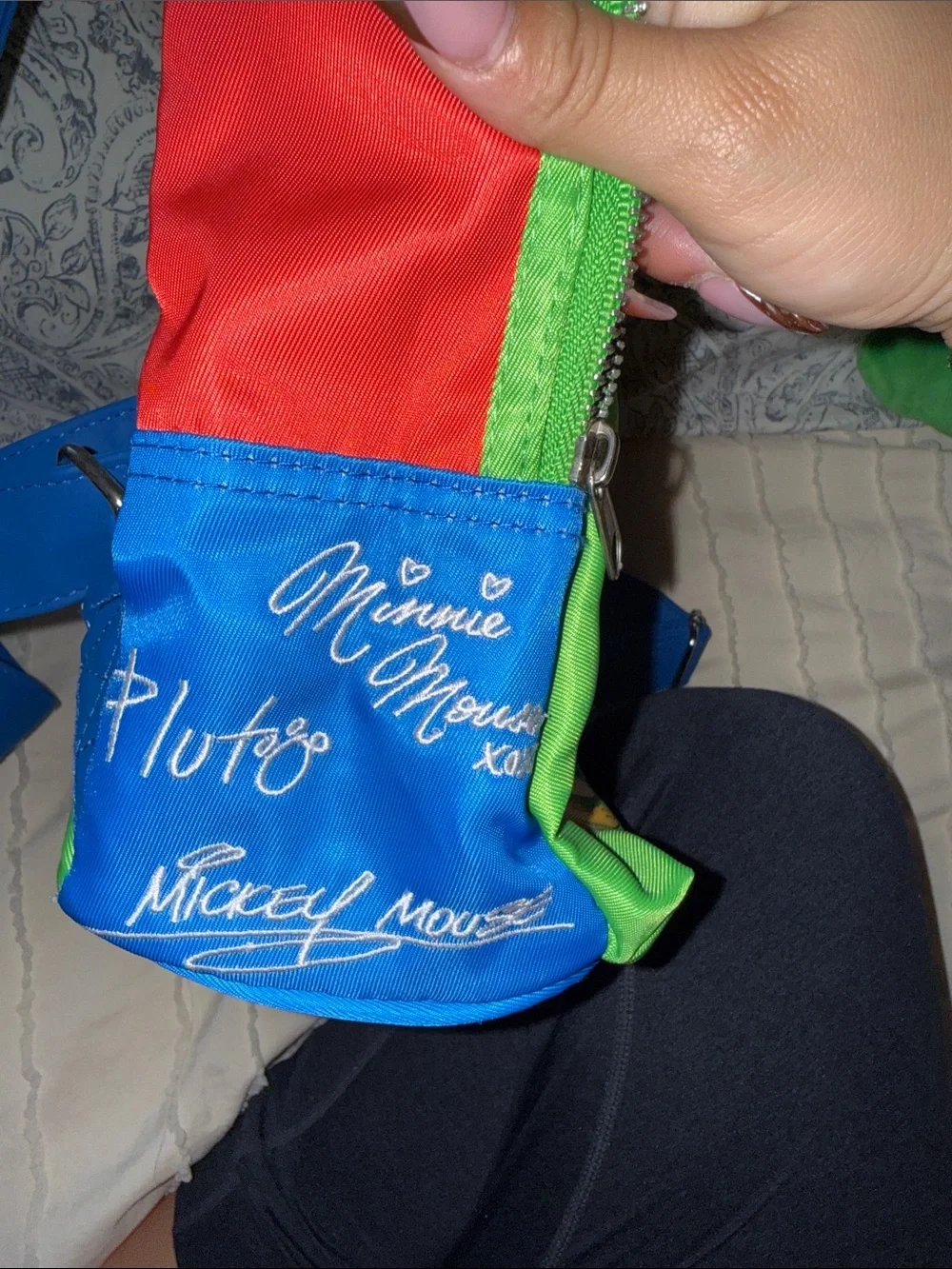 Disney Yellow, Green & Blue Kids Backpack with Mickey & Friends